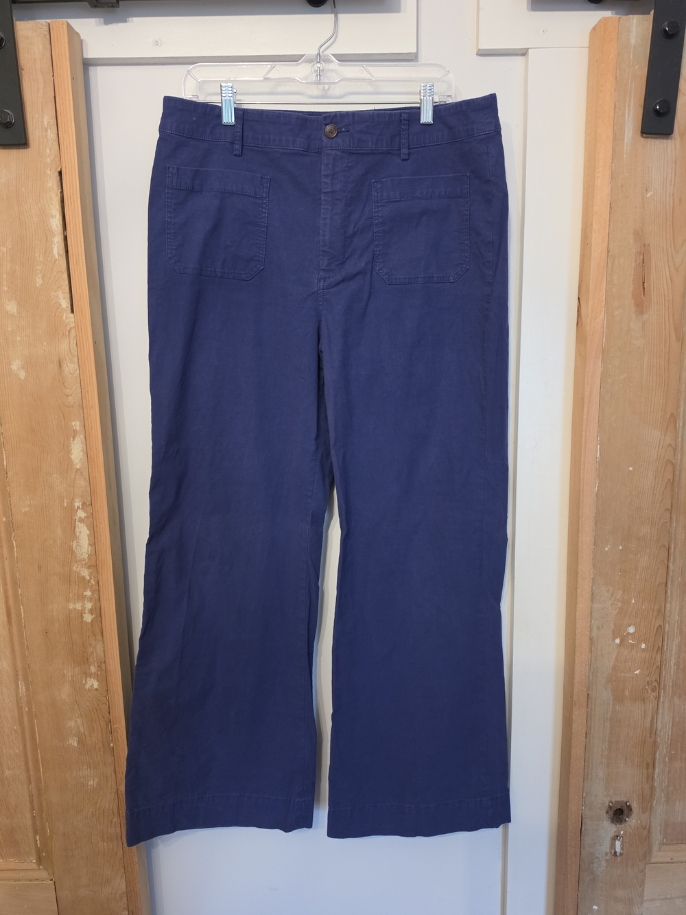 J. Crew Women's Navy Wide-Leg Chinos (32)